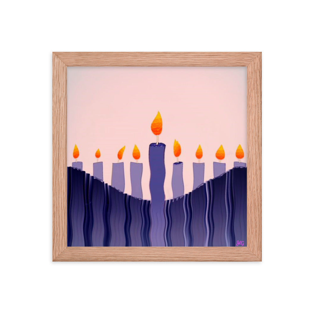 Swirling Hanukkah Candles