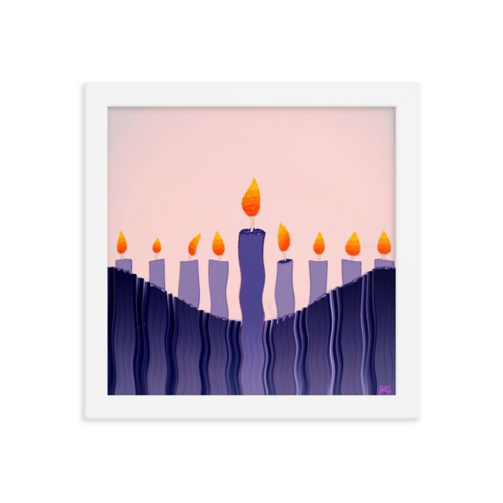 Swirling Hanukkah Candles