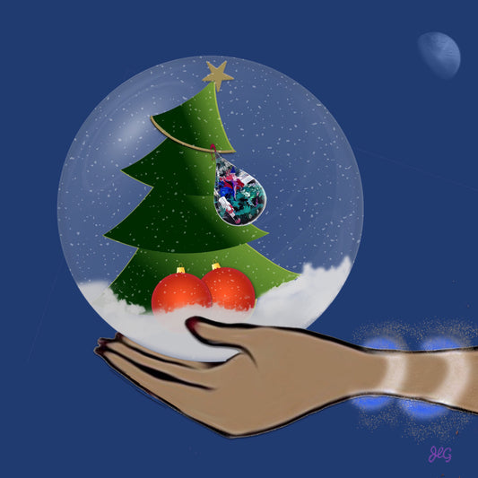 Christmas Scene in a Snowglobe