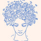 Curly Girl Looking Down
