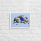 Lapis Lazuli Gem Against a Stack of Rocks