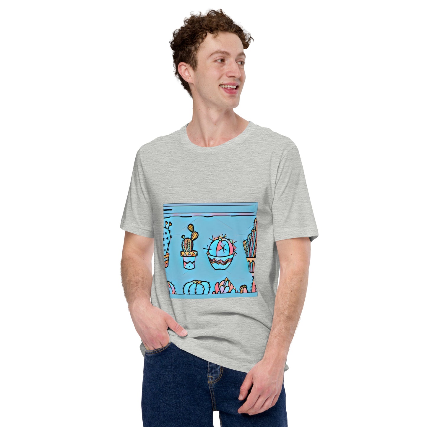 Multicolored Cacti Unisex t-shirt