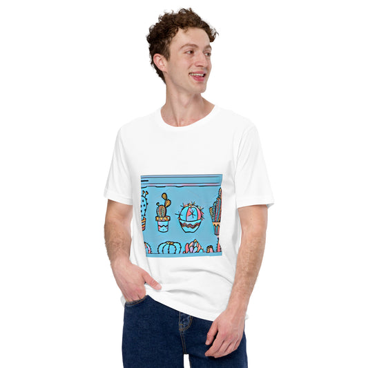 Multicolored Cacti Unisex t-shirt